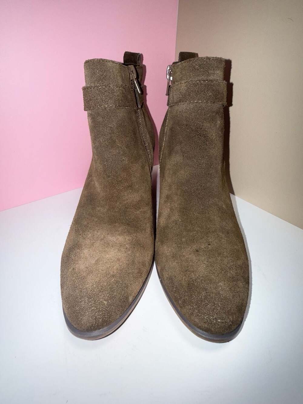 G.H. Bass & Co. Shiloh Gore Brown Suede Ankle Boots Size 8.5